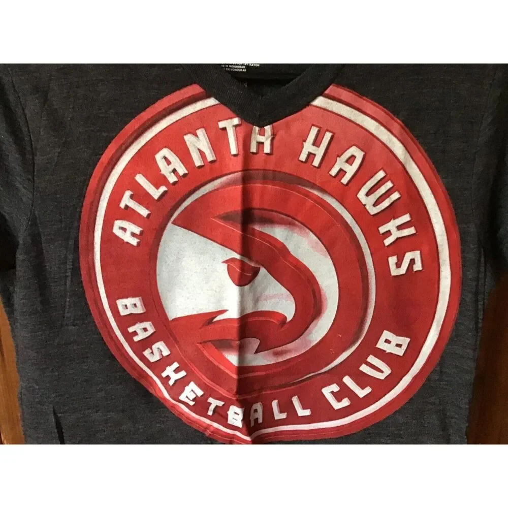 Adidas Atlanta Hawks Basketball T Shirt Size XL Black Short Sleeve